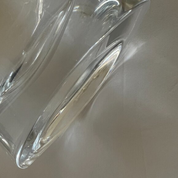 VINTAGE HUMMINGBIRD VASE Clear Glass EUC - Picture 3 of 5
